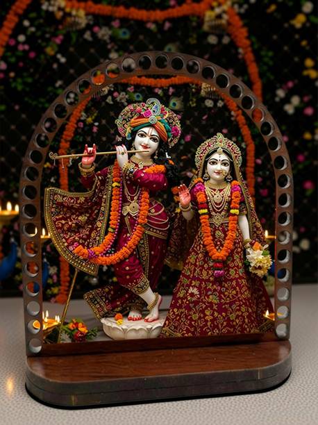 ar creative Radha and Krishna Car Dashboard Idol, God Statue For Car, Home, Office Decorative Showpiece  -  7.62 cm