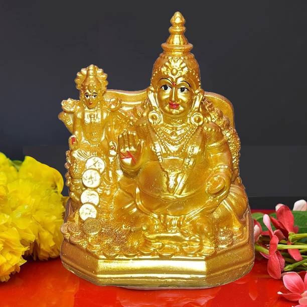 Kitlyn Vastu Kubera Idol for Prosperity and Wealth, Kuber ji ki murti for puja Decorative Showpiece  -  10 cm