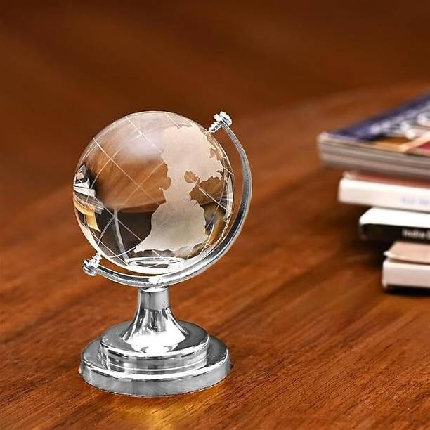 Divine Creations Crystal Globe 360 Decorative Showpiece  -  6.5 cm