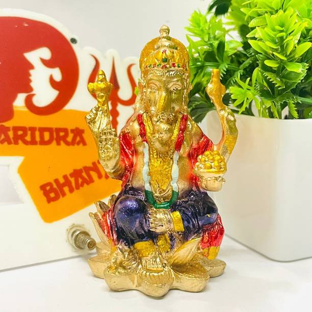 PUCHCHI Handcrafted Lord Ganesha Idols for home decor | God idols for car Decorative Showpiece  -  11.9 cm