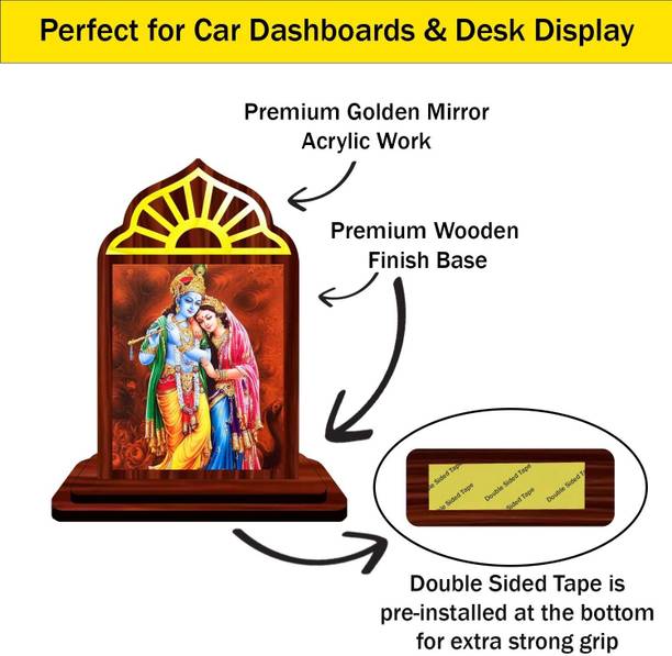 GiftsRange Radha Krishna Car Dashboard Idol Decorative Showpiece  -  10 cm
