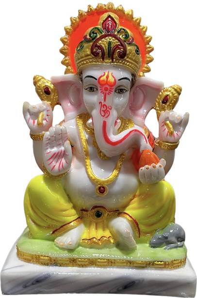 Rama Collections Lord Ganesh/Ganesha | God Of Success Ganpati Gajanan Hindu God Idol Decorative Showpiece  -  17.78 cm