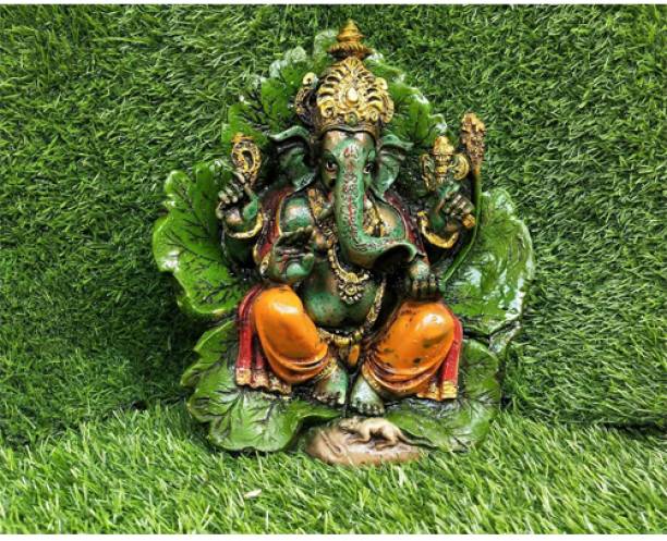 salvusappsolutions Ganesh Ji Idol: Divine Symbol of Blessings (Multicolor_9x10 Inch) Decorative Showpiece  -  25 cm