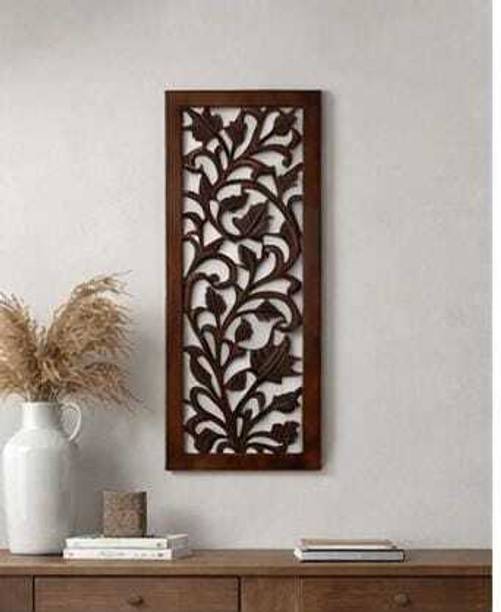 ARMAAN ENTERPRISES Hand Craft Wooden Wall Decor /Wall Panel for Living Room, Bedroom, brown Decorative Showpiece  -  20 cm