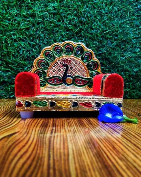 SwamiMart swamimart mayur singhasan Decorative Showpiece  -  14 cm