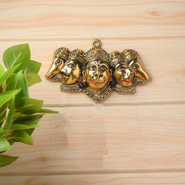 Mla’s Decor Panchmukhi Hanuman ji Murti Bajrangbali Idol Wall Door Entrance Statue Decorative Showpiece  -  10 cm