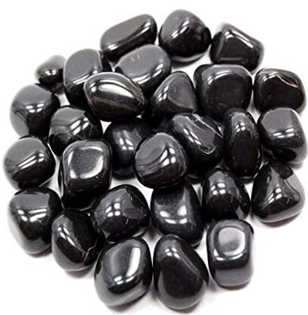 White Aura Vastu Store Natural Black Tourmaline Tumbled Stone 500 gms Decorative Showpiece  -  24 cm