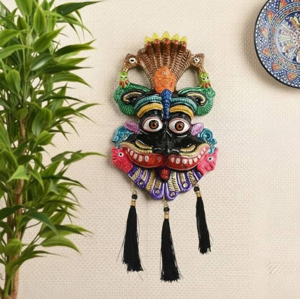 RIVNOR Nazar Battu Naag Ganesha Suraksha Kawach Evil Eye/Kirti Mukh Feng Shui Decorative Showpiece  -  15 cm