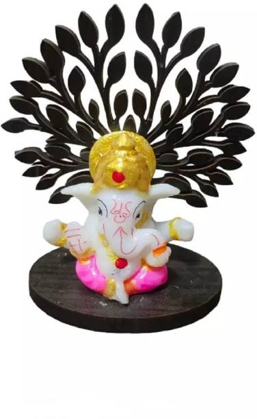 A1 EssAncial Ganesh Ji Murti In Small Size And Ganesh Idol For Car Dashboard Decorative Showpiece  -  10 cm