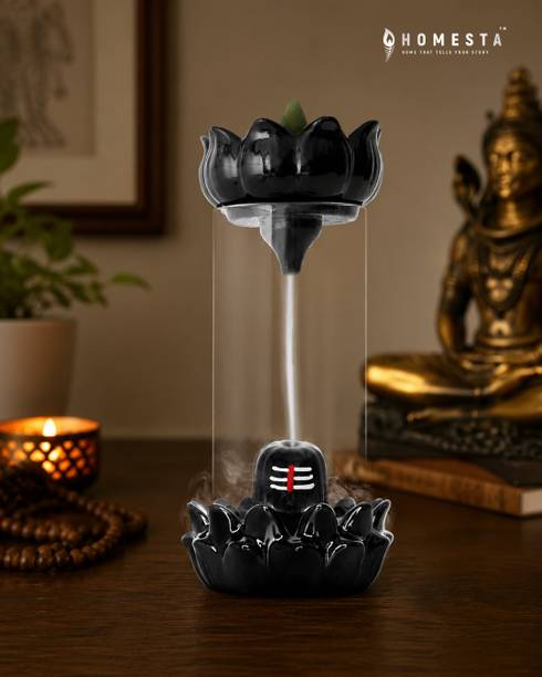 HOMESTA Smoking Shivling fountain Decorative Showpiece  -  22 cm