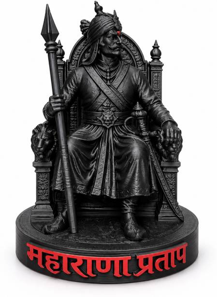 ZMakers Maharana Pratap Plastic Car Dashboard Idol Decorative Warrior Statue Das