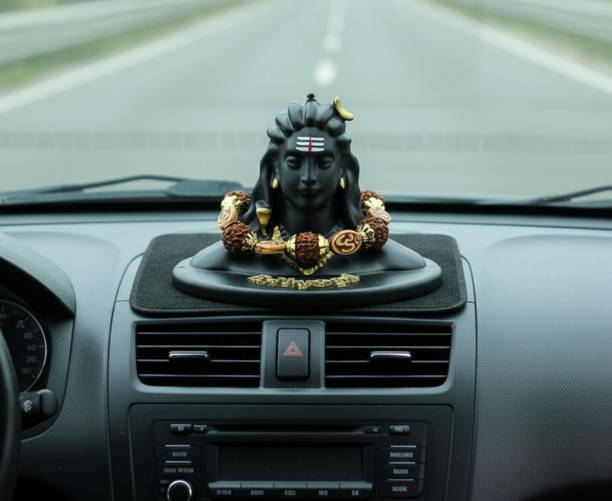 Divaura Adiyogi,Mahadev Statue with Mala for Home, Office Desk & Living Room Décor Decorative Showpiece  -  7.5 cm