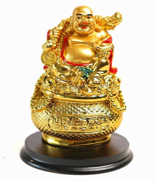 The Spiritual Living Laughing Buddha | 4 Inch Laughing Buddha Statue for Money | Vastu Feng Shui Item Decorative Showpiece  -  10.2 cm