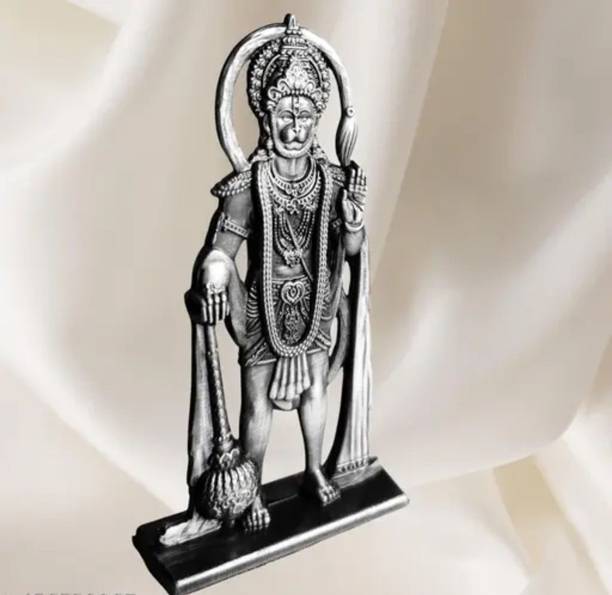 Sividya Black Hanuman Idol – Strength & Devotion Decorative Showpiece  -  10 cm