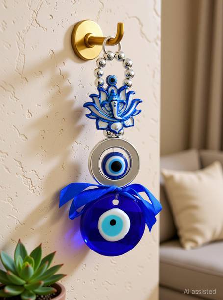 KESARAM EvilEye|Good Luck and Prosperity|Wall Hanging|Vastu Ornament|Home Decore| Decorative Showpiece  -  14 cm