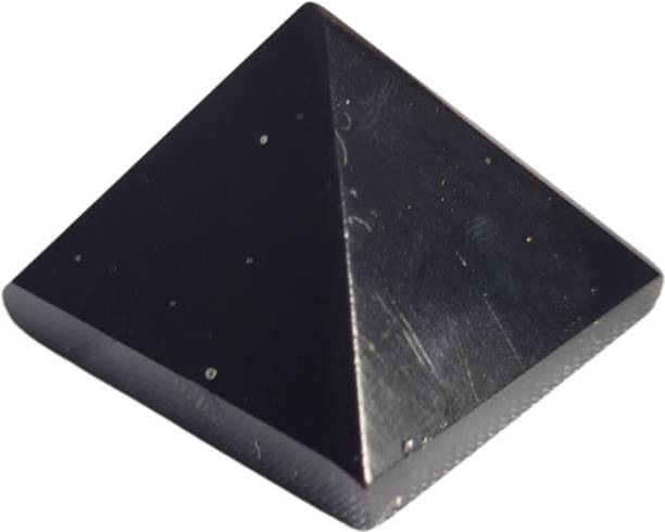 Maitri Export Black Tourmaline 1 inch Pyramid Decorative Showpiece  -  3 cm