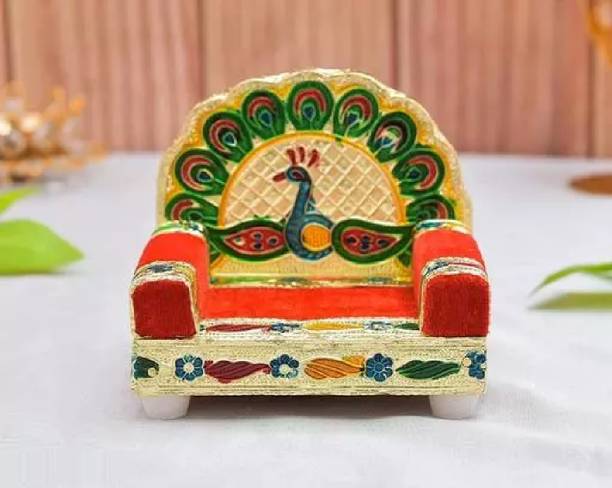 Rci Handicrafts Laddu Gopal Meenakari Singhasan Ladu gopal ji singhasan For 0,1,2,3 No Gopal ji Decorative Showpiece  -  13 cm