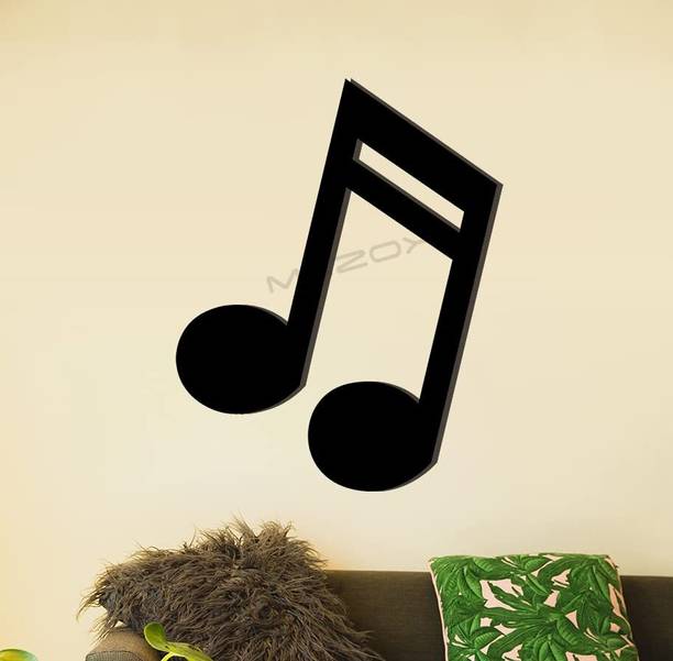 MAZOX Music Note Wooden Wall Art Décor Decorative Showpiece  -  35 cm
