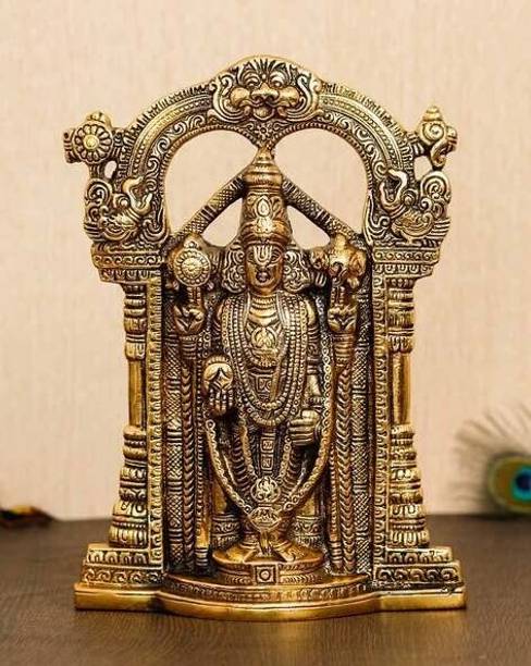 STOTRAM Metal God Tirupati Balaji,Sri Venkateswara Idol,Spiritual Home Décor, Decorative Showpiece  -  23 cm