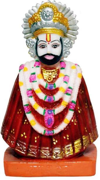 Shyam idol Lord Khatu Shyam Ji Idol Statue God Shyam Dev Spiritual Puja Vastu Figurine Decorative Showpiece  -  6 cm