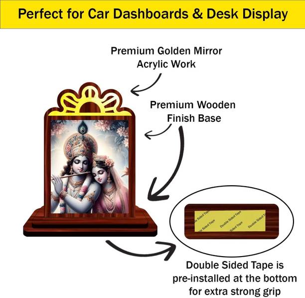 GiftsRange Radha Krishna Car Dashboard Idol Decorative Showpiece  -  9.5 cm