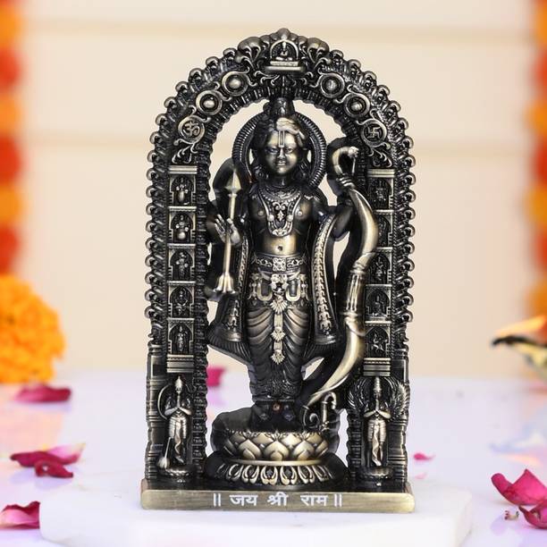 Craftam Ram Lalla Idol Murti for Car Dashboard, Home And Office Temple Decorative Showpiece  -  11 cm