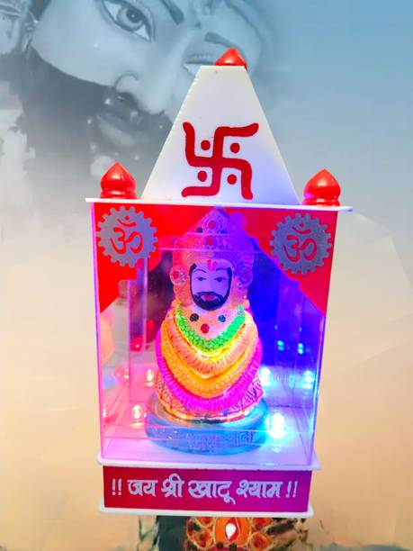 AGFashion Khatu Shyam light and khatu Shyam mandir and colour full lighting Decorative Showpiece  -  17 cm