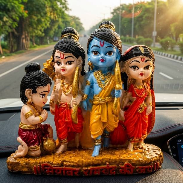Astro Upaay (AU) Ram Darbar Premium Dashboard Decorative Showpiece Decorative Showpiece  -  12 cm