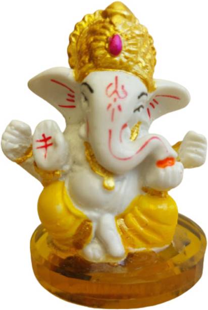Spongy Ganesha For Car Dashboard, Ganesha Showpiece For Diwali Gifts Decorative Showpiece  -  6 cm