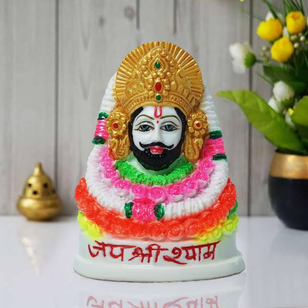 Sudaya idol God Khatu Shyam Ji Statue for home temple car dashboard sudAya Decorative Showpiece  -  8 cm