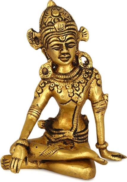 Haxiwa Indra Bhagwan Brass Idol (Murti) 100% Pure Brass (Vastu) Decorative Showpiece  -  13 cm