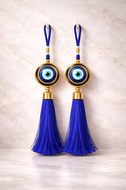 Akshita Premium Evil Eye Hanging Combo Pack of 2 for Home & Car Decorative Showpiece  -  30 cm