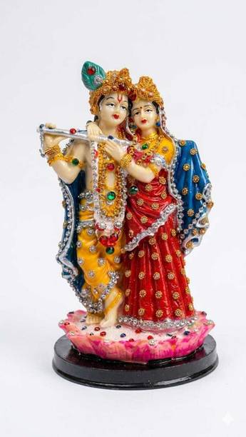 Vkvarun Radha Krishna Idol Statue for Home | Decorative God Murti for Temple & Pooja Decorative Showpiece  -  14 cm