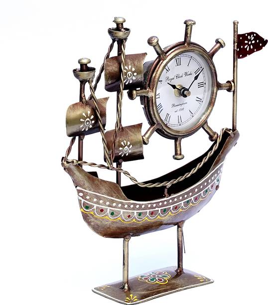 Vintage Sailor Ship Clock Decorative Showpiece  -  25 cm