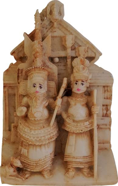 Newven Parassini Muthappan Statue Hindu God Idol Showpiece Gifts Home Decor Figurine Decorative Showpiece - 12 cm