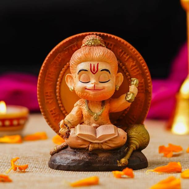 JaipurCrafts Premium Bal Hanuman Ji Idol for Home Decor | Hanuman Ji Idol For Car Decorative Showpiece  -  9.5 cm