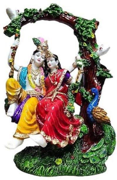 SKOMFIT Radha Krishna Jhula Decorative Showpiece - 23.6 cm