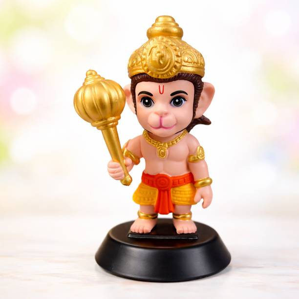 MKecom Hanuman Idol for Car Dashboard , Dashboard & Home Temple Decor Decorative Showpiece  -  10 cm