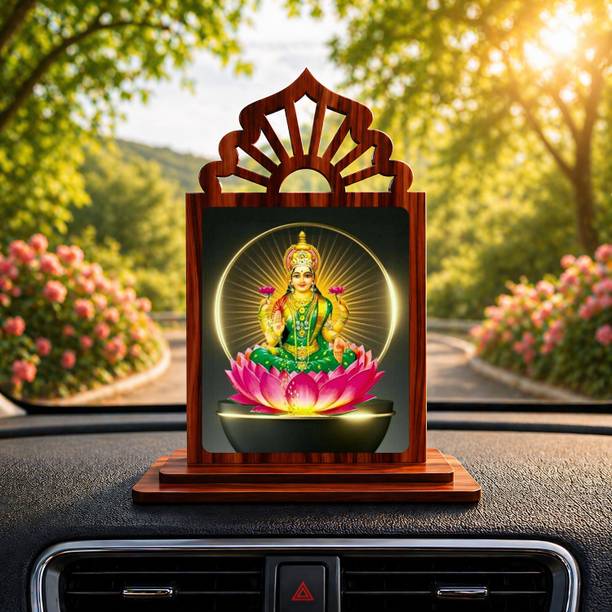 GiftsRange Lakshmi Mahalakshmi Shridevi Padma Car Dashboard Idol Decorative Showpiece  -  11 cm