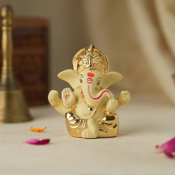 Voylla Graceful Festive Lord Ganesha Idol Decorative Showpiece  -  1 cm