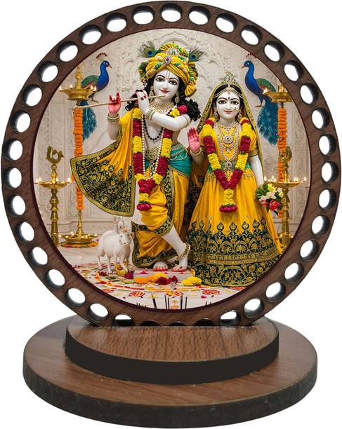 DECOCRU Radha Krishna Car Dashboard, Home Decorative Showpiece  -  8.382 cm