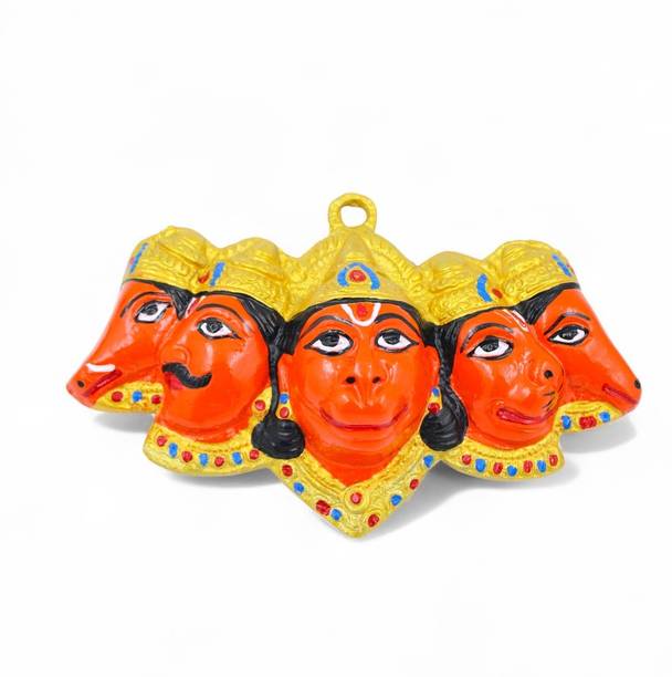 Adhvik Punchmukhi Hanuman Wall Hanging for Entrance Door & Gate Vastu Protection Decorative Showpiece  -  6.5 cm