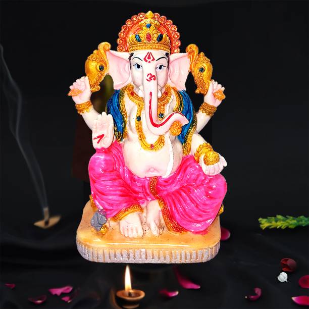 NOKTUS Ganesh ji God Idol for Table Decor &amp; Handicrafts, Religious Idol &amp; Figurine Decorative Showpiece  -  16 cm