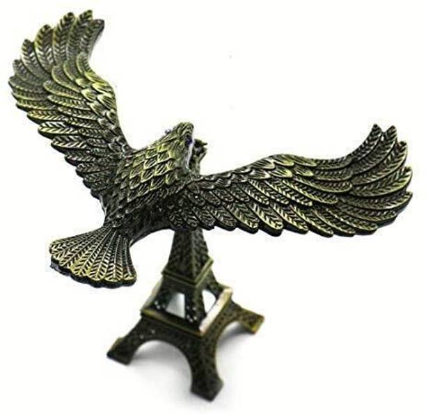 APEROL DESIGN Self Balancing Eagle Eiffel Tower Decor Toy - Antique Gold Table top Statue Decorative Showpiece  -  10 cm