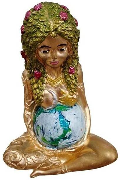 Baka Gaia Goddess Mother Earth Home Nature Figurine Art Statue Decorative Showpiece  -  8.89 cm