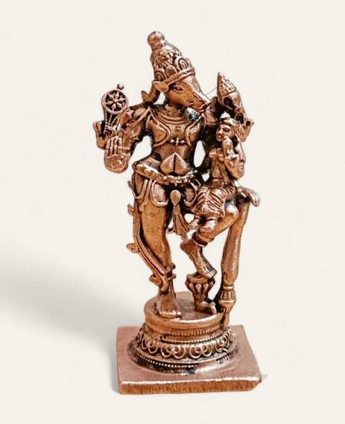 Ranjani Devi Casting Copper Bhu Varaha Lakshmi Idol Decorative Showpiece  -  2.5 cm