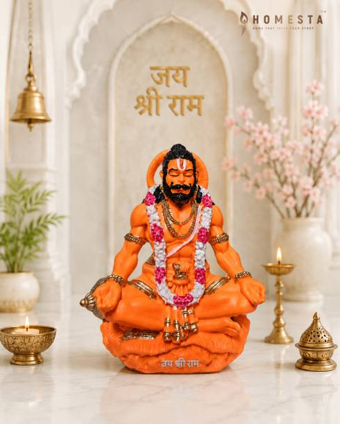 HOMESTA Hanuman Ji Idol for Car Dashboard & Home Temple Decorative Showpiece  -  8 cm