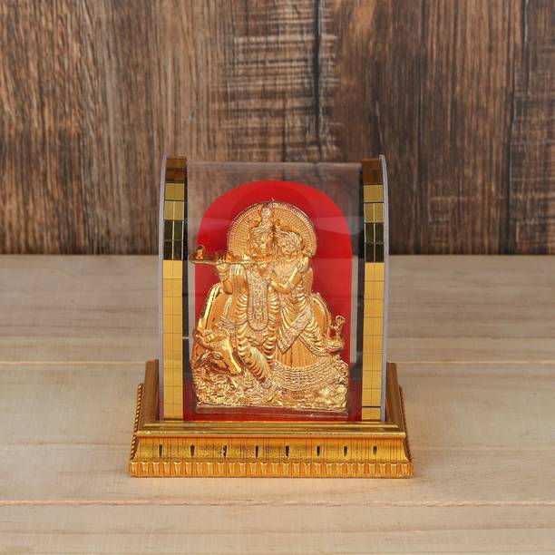 Awesome Craft Radha Krishna Idol For Home, Office, Temple Decorative Showpiece  -  10 cm