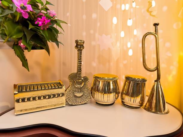 Paartha Saarthi Miniature Musical Instruments Set | Showpiece | Home| Room Decor| Gifting Decorative Showpiece  -  12 cm
