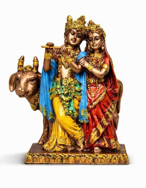 DIYAAN ENT Radha Krishna Idol for Home Decor & Pooja | Krishna Statue Gift Decorative Showpiece  -  19 cm